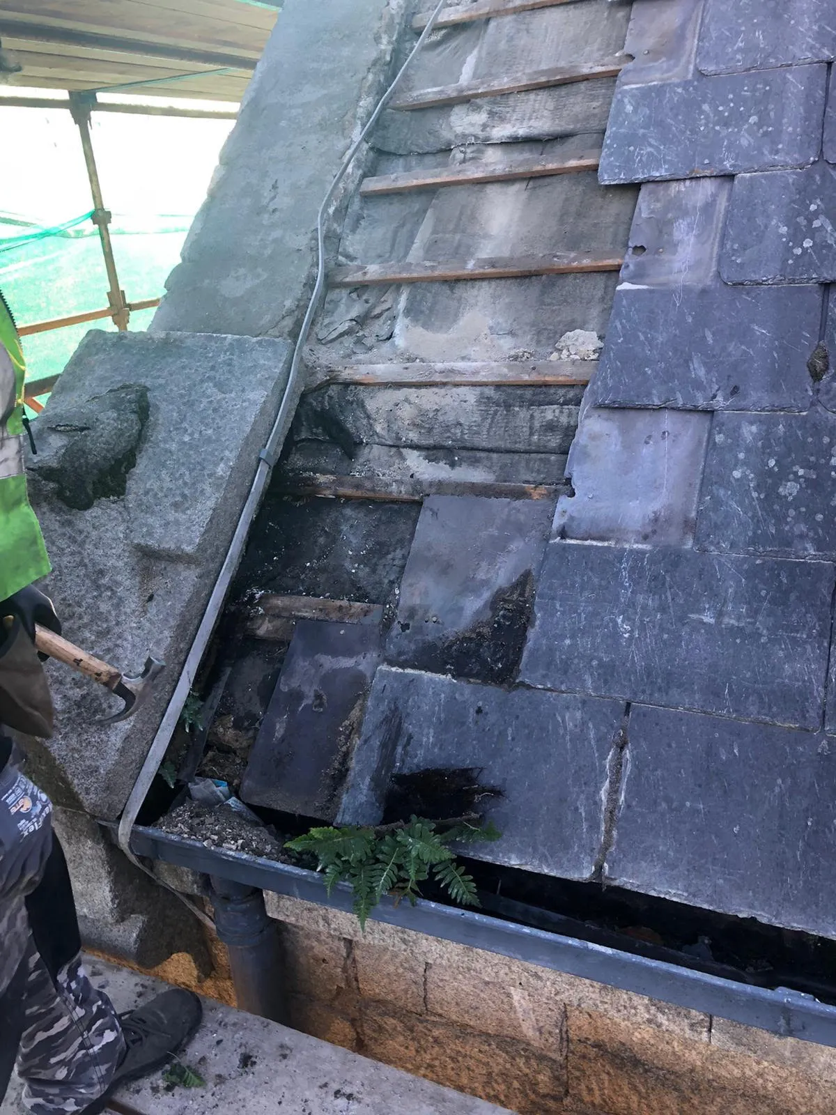 Church roof being repaired — photo 1